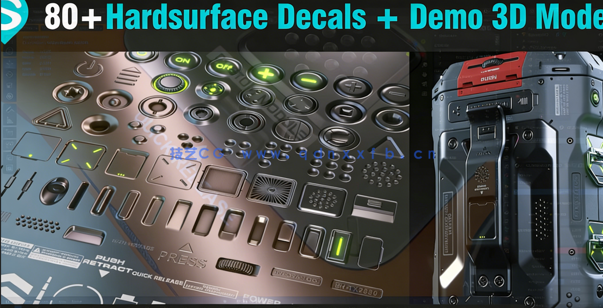 Blender科幻遥控器硬表面建模设计视频课程(图4) Blender科幻遥控器硬表面建模设计视频课程(图4)