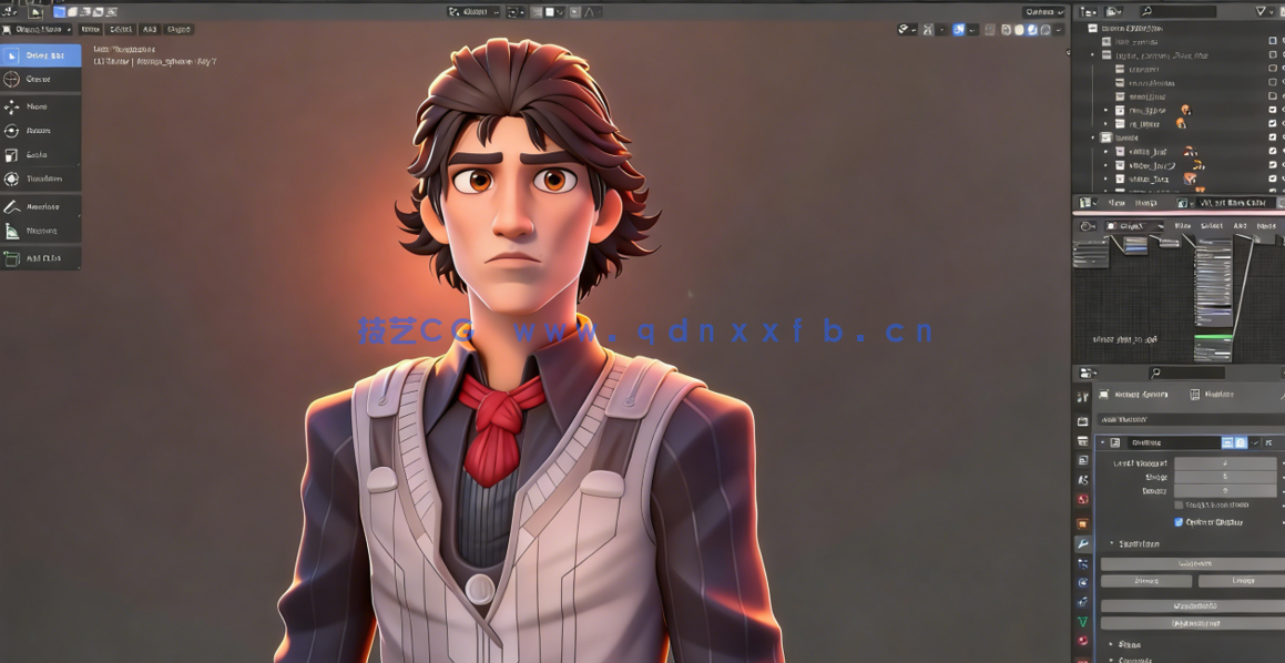 Blender英雄联盟角色机械先驱维克托制作视频课程(图4) Blender英雄联盟角色机械先驱维克托制作视频课程(图4)