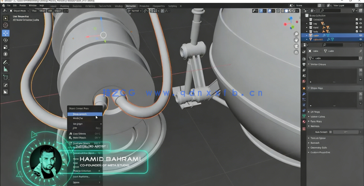 Blender科幻战争机器人完整建模技术视频课程(图4) Blender科幻战争机器人完整建模技术视频课程(图4)