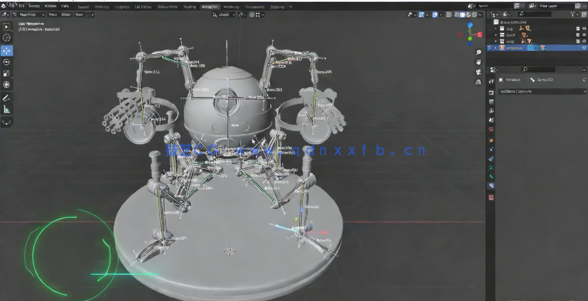 Blender科幻战争机器人完整建模技术视频课程(图5) Blender科幻战争机器人完整建模技术视频课程(图5)