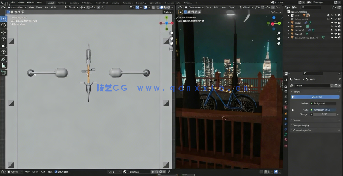 Blender自行车场景实例制作视频课程(图2) Blender自行车场景实例制作视频课程(图2)