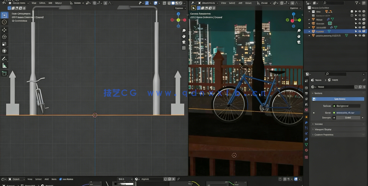 Blender自行车场景实例制作视频课程(图3) Blender自行车场景实例制作视频课程(图3)