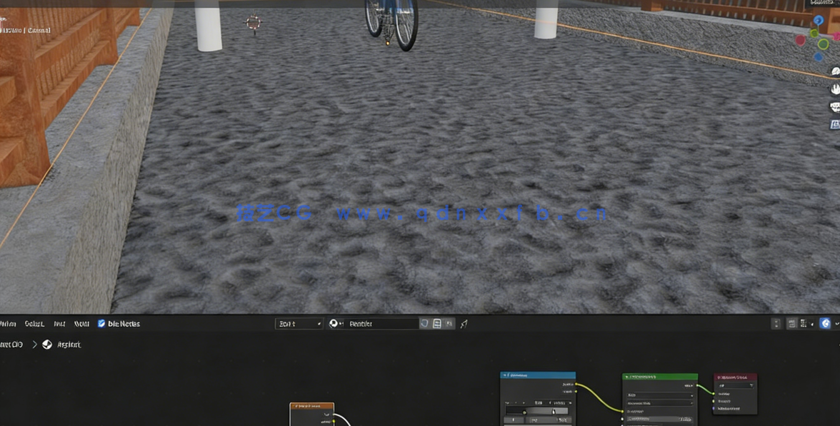 Blender自行车场景实例制作视频课程(图5) Blender自行车场景实例制作视频课程(图5)