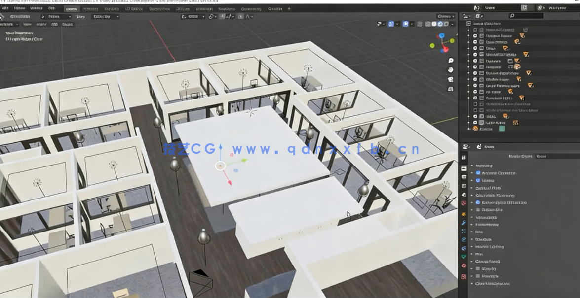 Blender与SP建筑可视化场景完整制作视频教程 (图4) Blender与SP建筑可视化场景完整制作视频教程 (图4)