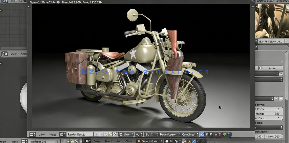 Blender美国队长摩托车完整制作视频教程(图2) Blender美国队长摩托车完整制作视频教程(图2)