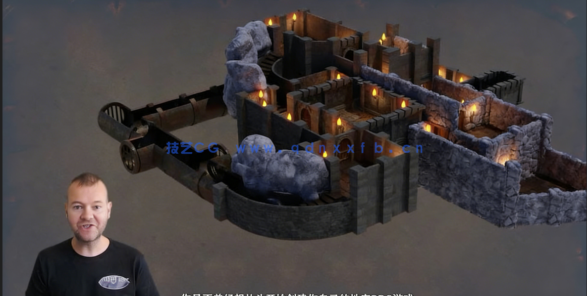 Blender和UE5暗黑地牢风格模块化RPG游戏制作视频(图2) Blender和UE5暗黑地牢风格模块化RPG游戏制作视频(图2)
