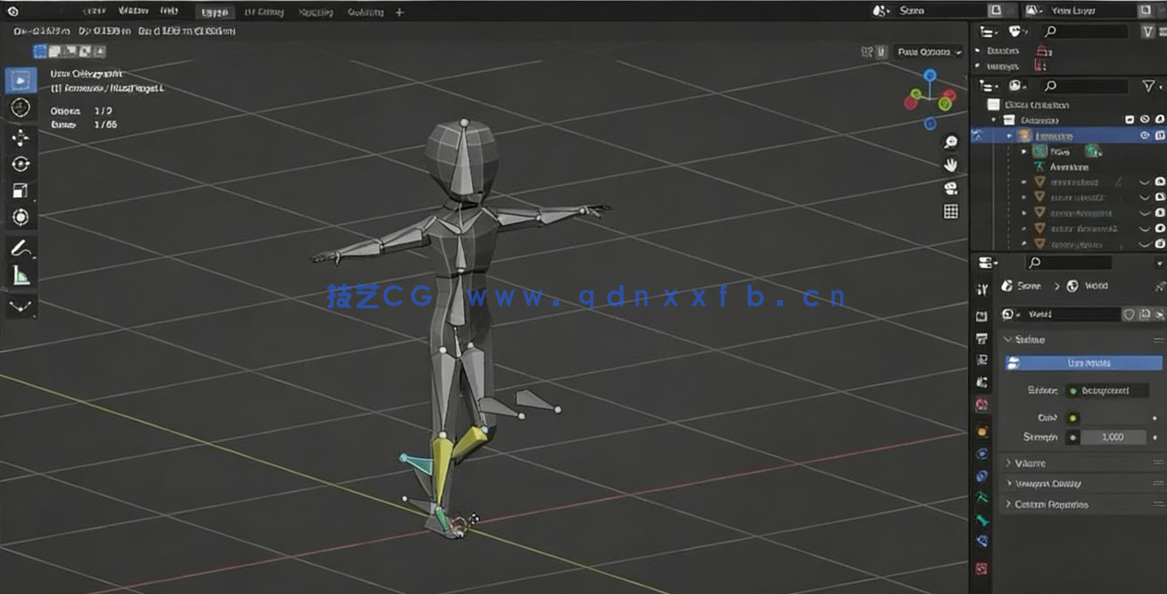 Blender中为Unity进行低多边形角色建模和动画制作视频课程(图3) Blender中为Unity进行低多边形角色建模和动画制作视频课程(图3)