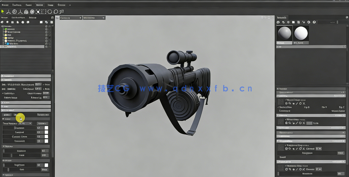 Blender生化奇兵游戏步枪完整实例制作流程视频教程(图2) Blender生化奇兵游戏步枪完整实例制作流程视频教程(图2)