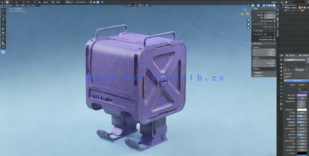 Blender可爱小盒子机器人实例制作视频教程(图2) Blender可爱小盒子机器人实例制作视频教程(图2)