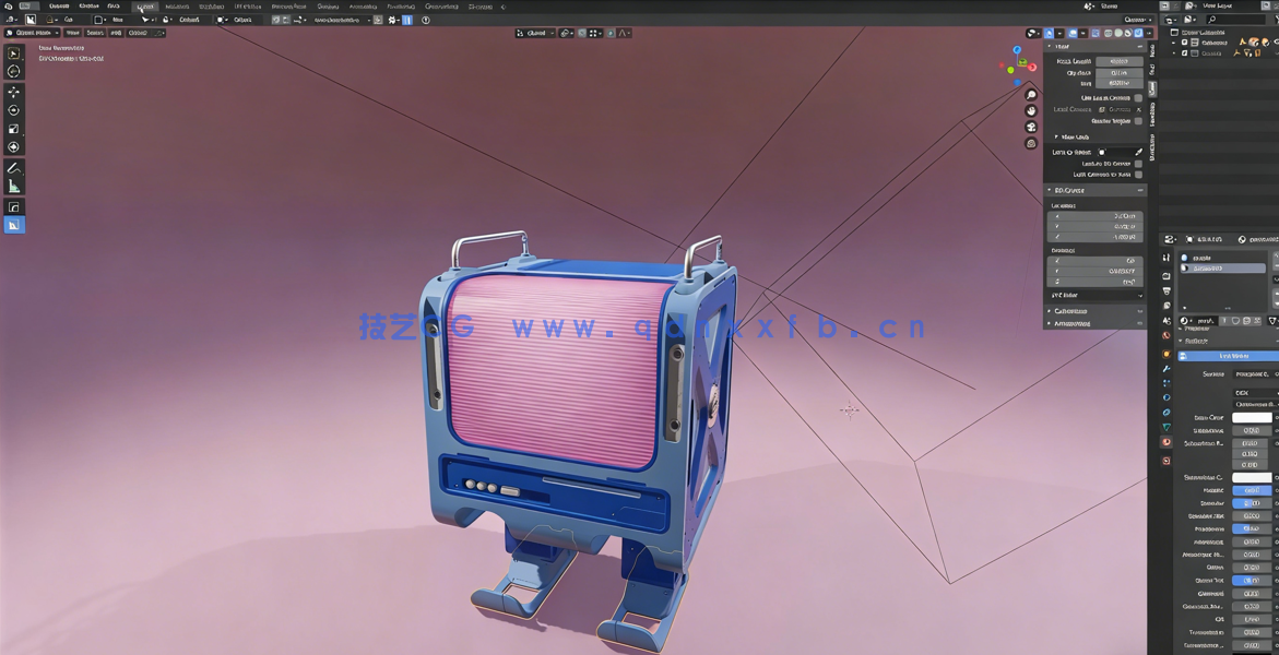 Blender可爱小盒子机器人实例制作视频教程(图4) Blender可爱小盒子机器人实例制作视频教程(图4)