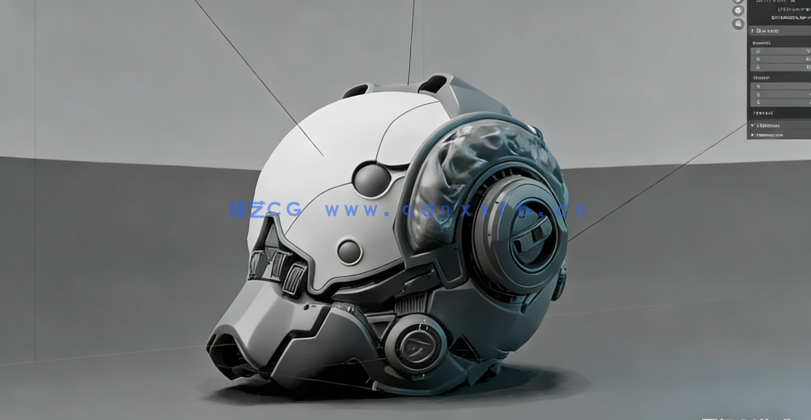 Blender科幻头盔建模实例制作视频教程 (图5) Blender科幻头盔建模实例制作视频教程 (图5)