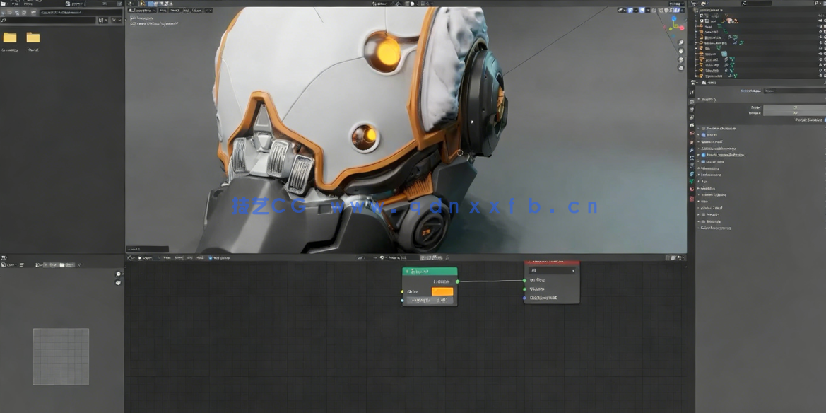 Blender科幻头盔建模实例制作视频教程 (图4) Blender科幻头盔建模实例制作视频教程 (图4)