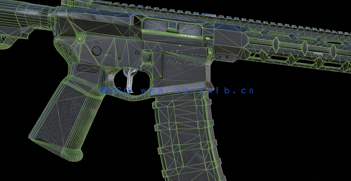 Blender游戏武器AR-15机枪完整制作流程视频教程 (图4) Blender游戏武器AR-15机枪完整制作流程视频教程 (图4)