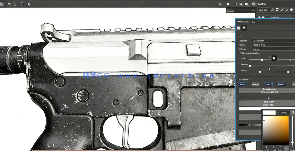 Blender游戏武器AR-15机枪完整制作流程视频教程 (图5) Blender游戏武器AR-15机枪完整制作流程视频教程 (图5)