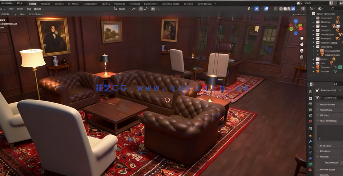 Blender和SP维多利亚欧式房间实例制作视频教程(图5) Blender和SP维多利亚欧式房间实例制作视频教程(图5)