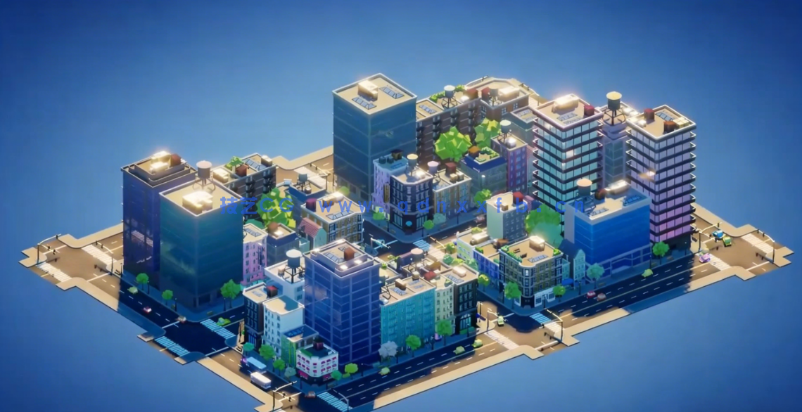 Blender可爱卡通风格城市大型场景制作视频教程(图3) Blender可爱卡通风格城市大型场景制作视频教程(图3)