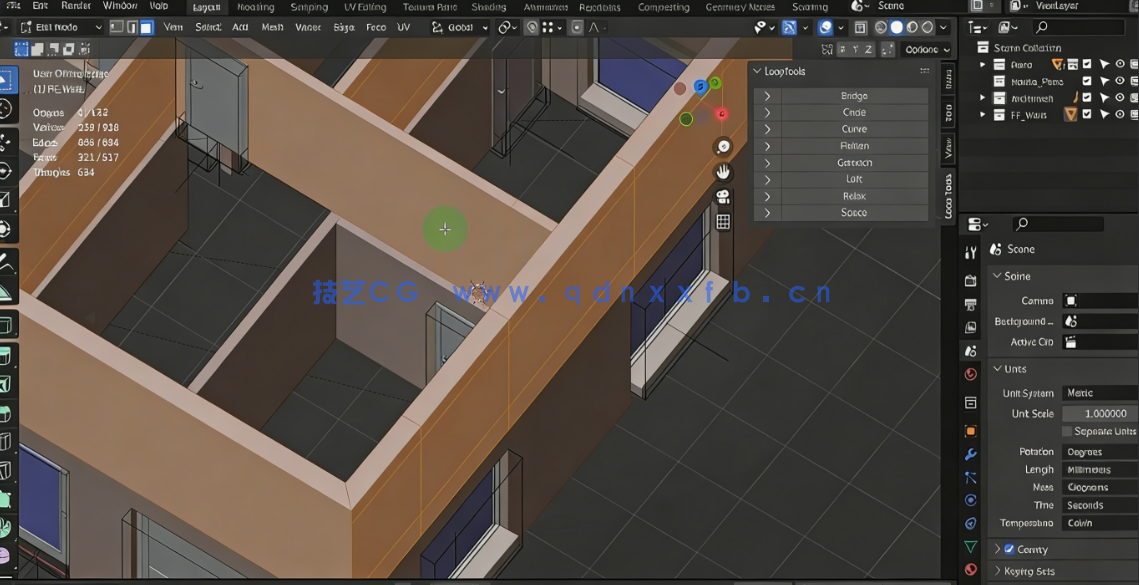 Blender 4x房屋建筑设计与动画完整制作流程视频教程(图4) Blender 4x房屋建筑设计与动画完整制作流程视频教程(图4)
