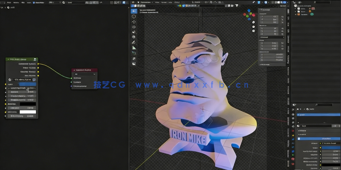 Blender泰森人物雕刻建模完整制作流程视频教程(图6) Blender泰森人物雕刻建模完整制作流程视频教程(图6)