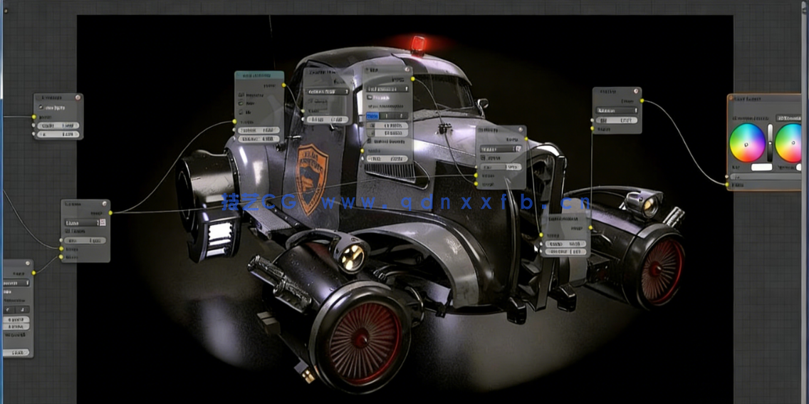 Blender复古未来派汽车建模与渲染制作视频教程(图5) Blender复古未来派汽车建模与渲染制作视频教程(图5)