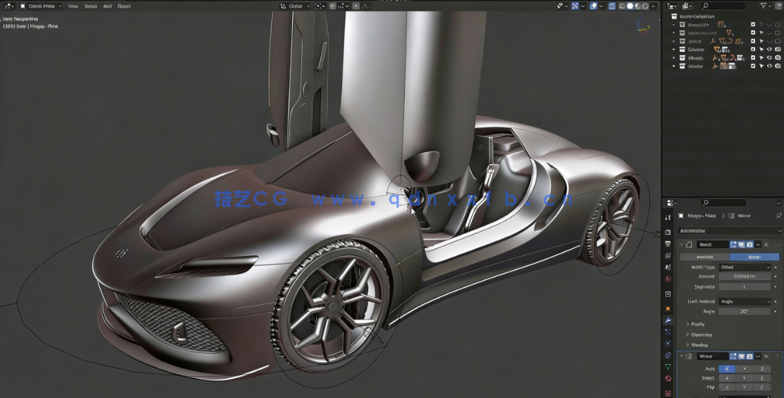 Blender 3D高精度汽车建模制作流程大师班视频教程第三季(图2) Blender 3D高精度汽车建模制作流程大师班视频教程第三季(图2)