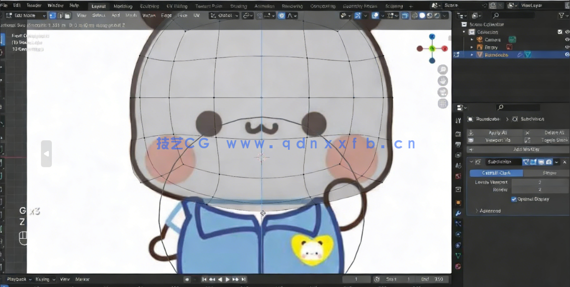 Blender毛绒小狗3D建模完整实例制作流程视频教程(图2) Blender毛绒小狗3D建模完整实例制作流程视频教程(图2)