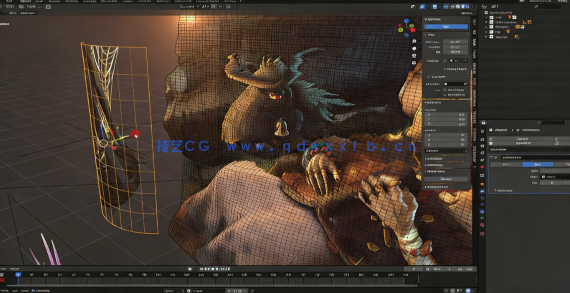 Blender导入二维插画动画制作流程视频教程(图6) Blender导入二维插画动画制作流程视频教程(图6)