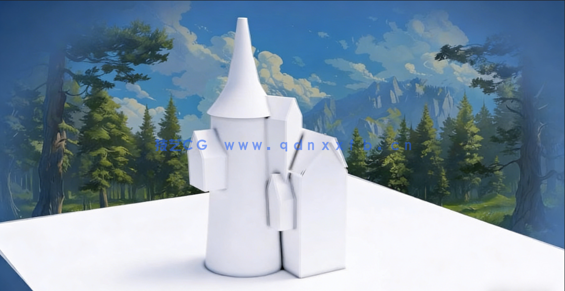 Blender 4复古迷你城堡池塘石桥完整制作流程视频教程(图4) Blender 4复古迷你城堡池塘石桥完整制作流程视频教程(图4)