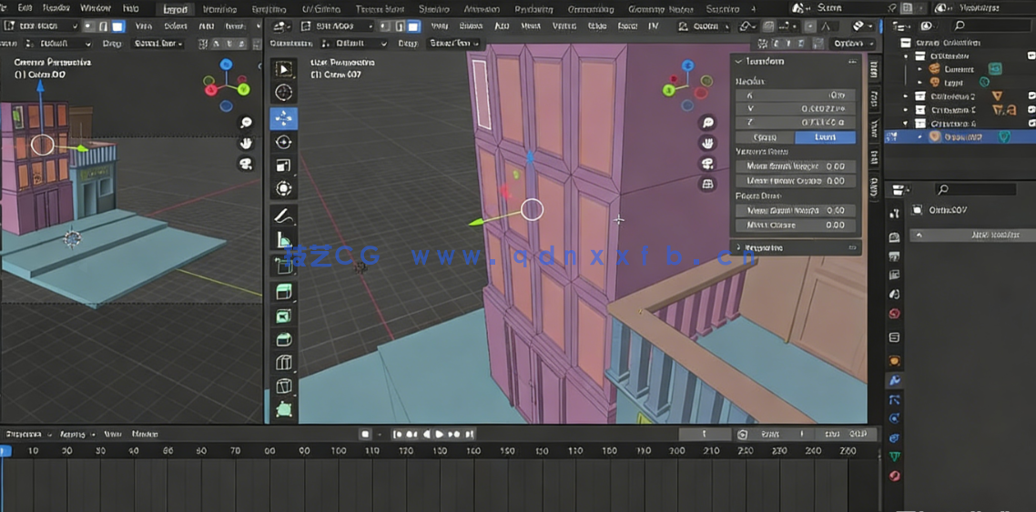 Blender低多边形小汽车建模动画制作视频教程(图2) Blender低多边形小汽车建模动画制作视频教程(图2)