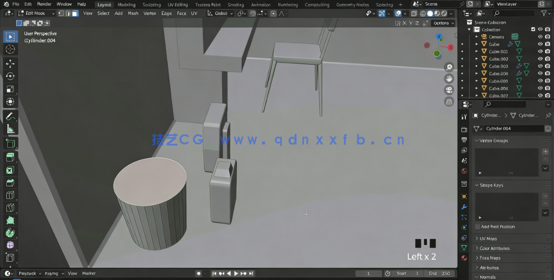 Blender赛博朋克主题房间建模制作视频教程(图3) Blender赛博朋克主题房间建模制作视频教程(图3)