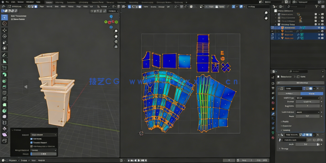 Blender 4.1城堡游戏资产纹理绘制视频教程(图4) Blender 4.1城堡游戏资产纹理绘制视频教程(图4)