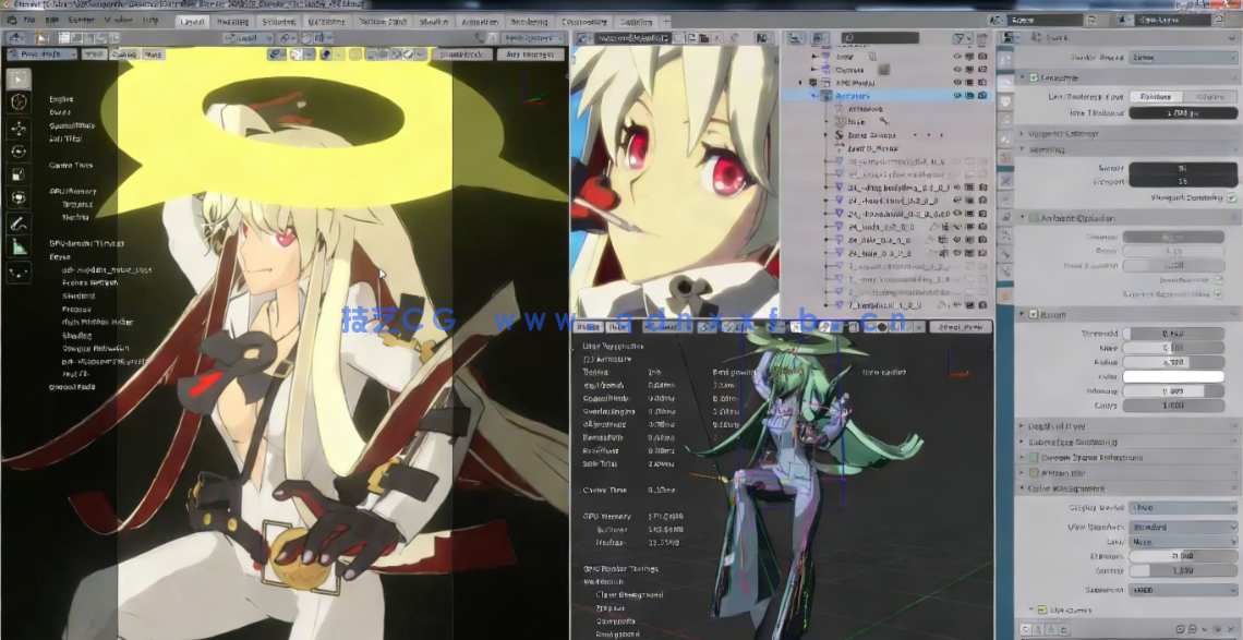 Blender中Eevee《罪恶装备》游戏渲染风格制作视频教程(图2) Blender中Eevee《罪恶装备》游戏渲染风格制作视频教程(图2)