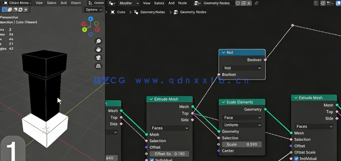 Blender 4几何节点制作程序化建筑视频教程(图2) Blender 4几何节点制作程序化建筑视频教程(图2)