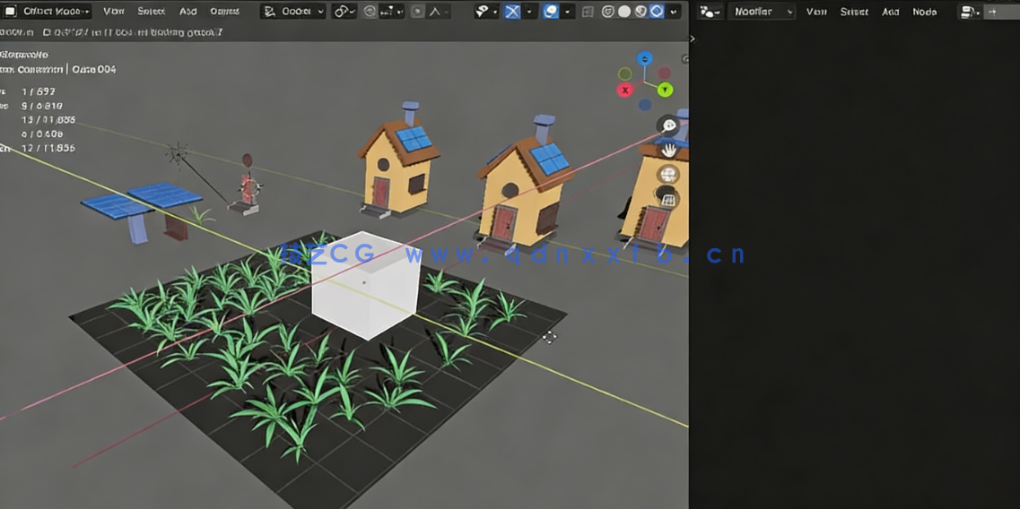 Blender 4几何节点制作程序化建筑视频教程(图4) Blender 4几何节点制作程序化建筑视频教程(图4)