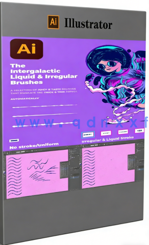 AI不规则矢量液体笔触视频教程带笔刷(图6) AI不规则矢量液体笔触视频教程带笔刷(图6)