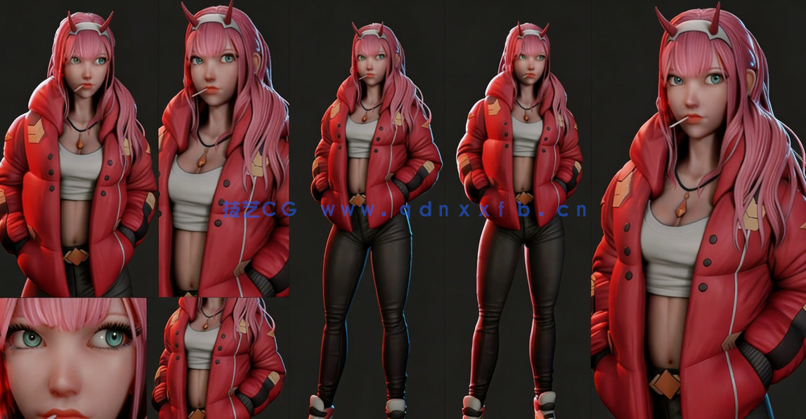 Blender动画角色02ZeroTwo实例制作流程视频课程(图2) Blender动画角色02ZeroTwo实例制作流程视频课程(图2)