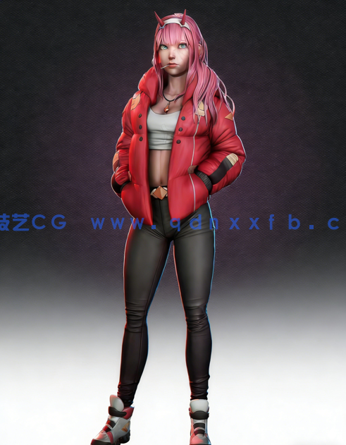 Blender动画角色02ZeroTwo实例制作流程视频课程(图3) Blender动画角色02ZeroTwo实例制作流程视频课程(图3)