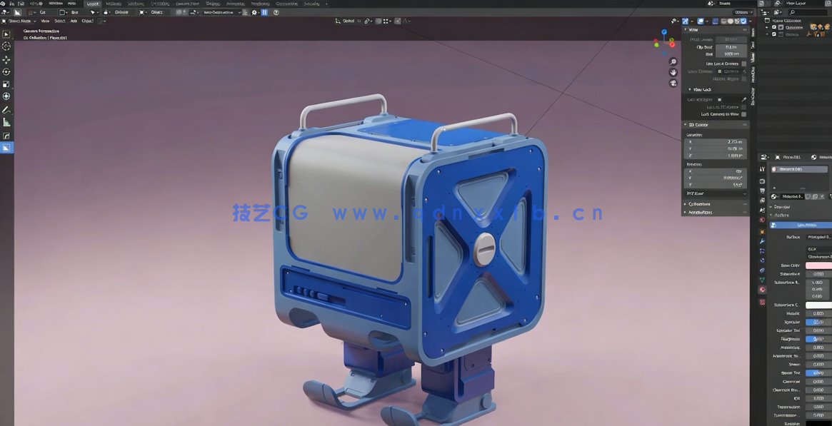 Blender可爱盒子机器人实例制作视频教程 (图3) Blender可爱盒子机器人实例制作视频教程 (图3)