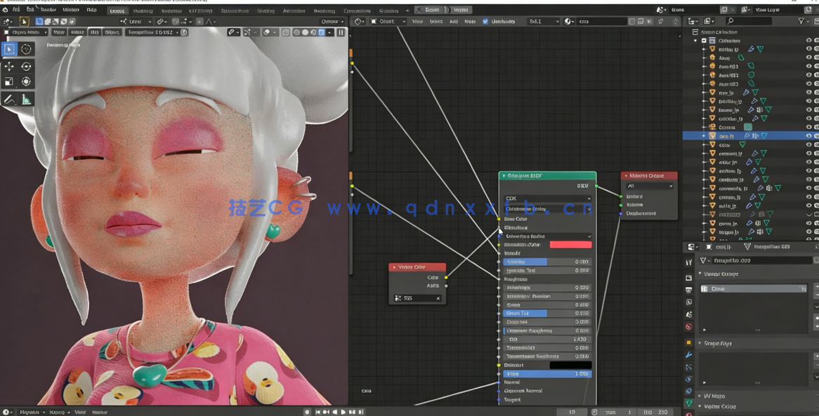 Blender与Substance Painter完整3D动画角色创作视频教程 (图3) Blender与Substance Painter完整3D动画角色创作视频教程 (图3)