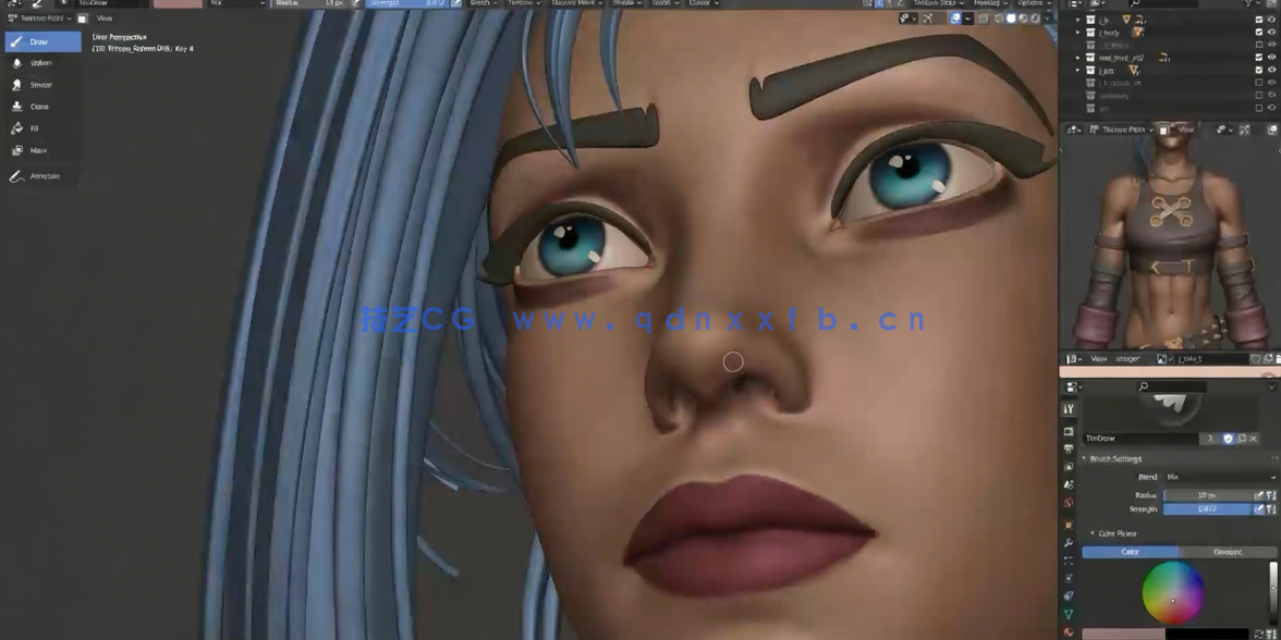 Blender英雄联盟游戏角色暴走萝莉·金克丝Jinx制作视频课程(图3) Blender英雄联盟游戏角色暴走萝莉·金克丝Jinx制作视频课程(图3)