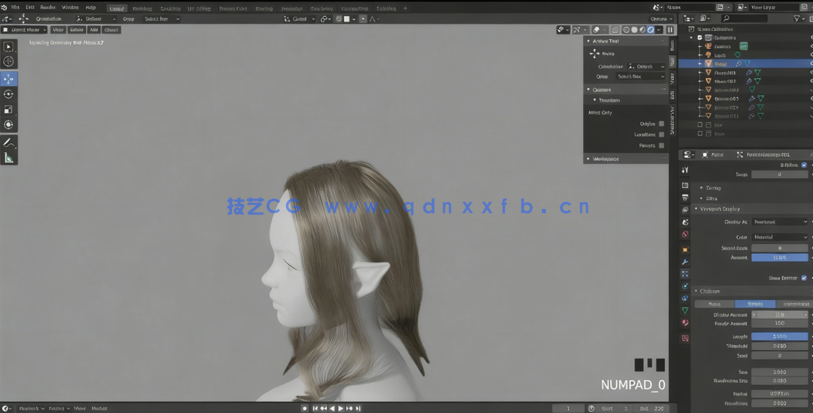 Blender女骑士游戏角色完整制作工作流程视频教程(图2) Blender女骑士游戏角色完整制作工作流程视频教程(图2)