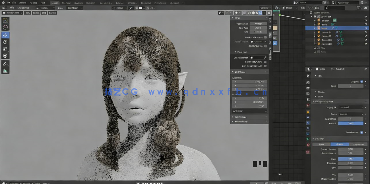 Blender女骑士游戏角色完整制作工作流程视频教程(图3) Blender女骑士游戏角色完整制作工作流程视频教程(图3)