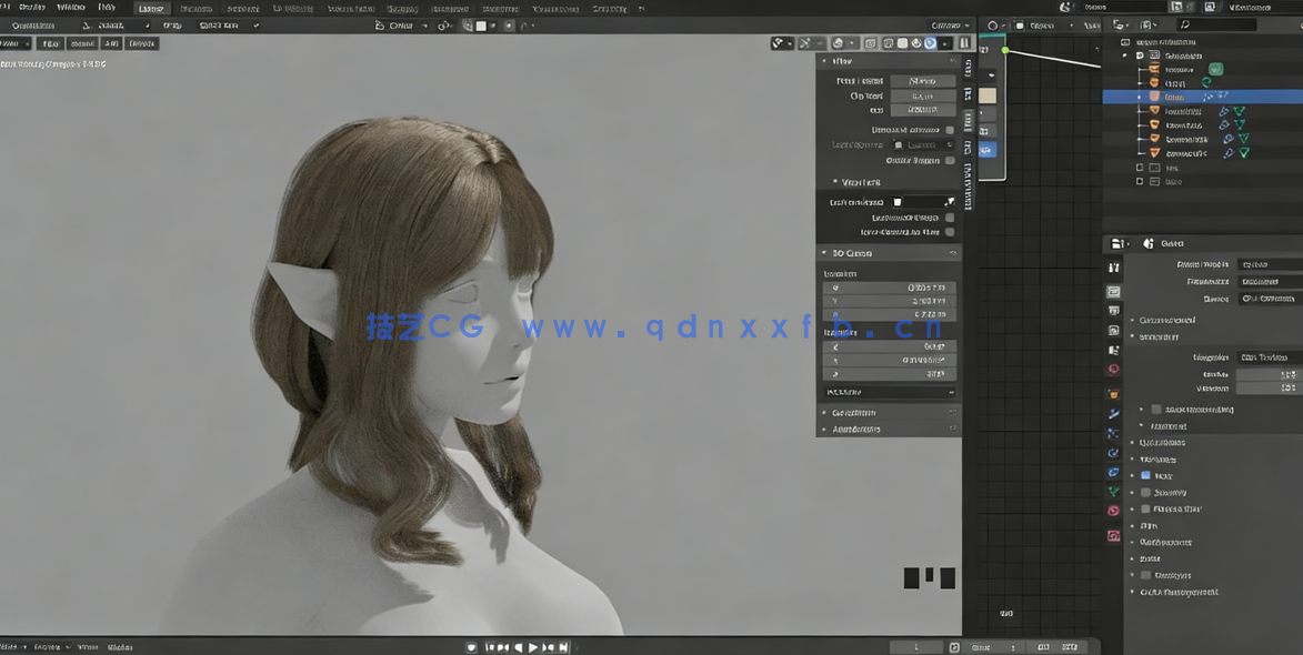 Blender女骑士游戏角色完整制作工作流程视频教程(图4) Blender女骑士游戏角色完整制作工作流程视频教程(图4)