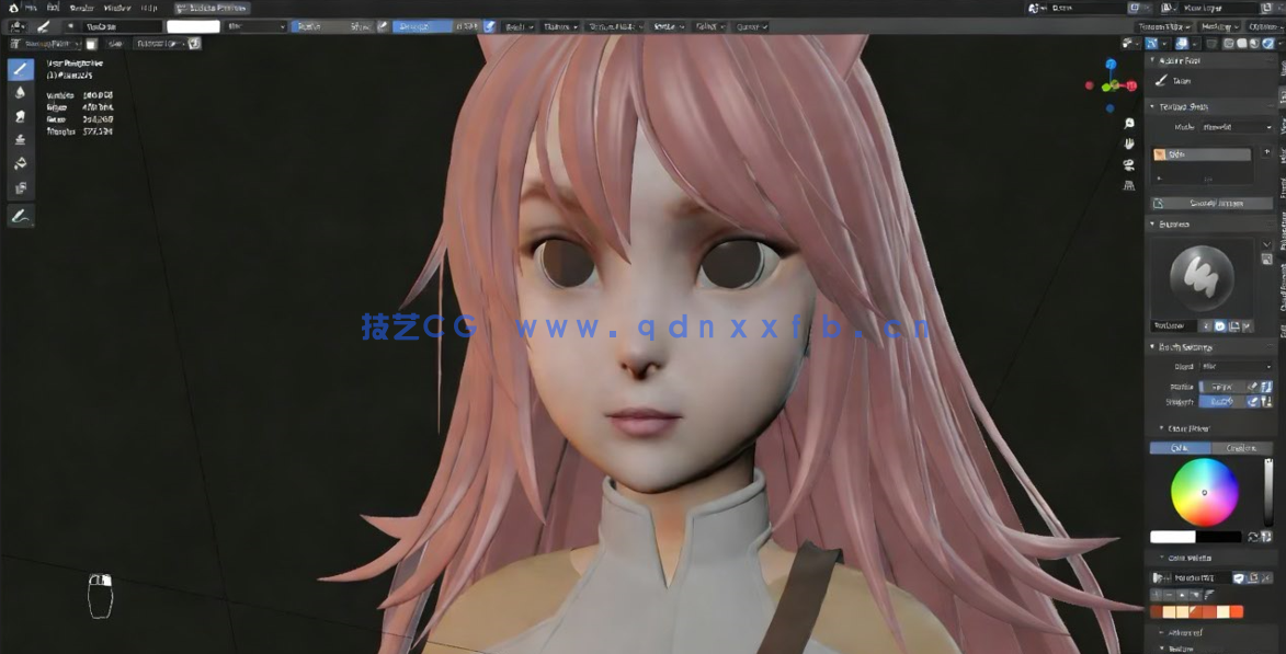 Blender兔女郎游戏角色完整制作工作流程视频教程 (图3) Blender兔女郎游戏角色完整制作工作流程视频教程 (图3)