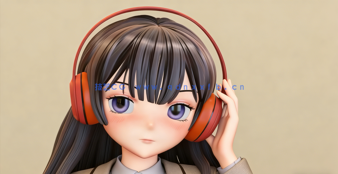 Blender可爱动漫风格校园女孩实例制作视频教程(图5) Blender可爱动漫风格校园女孩实例制作视频教程(图5)