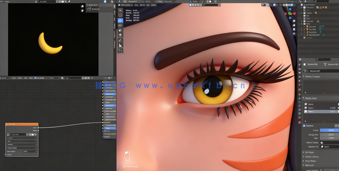 Blender阿狸狐妖英雄联盟游戏角色完整制作流程视频教程 (图2) Blender阿狸狐妖英雄联盟游戏角色完整制作流程视频教程 (图2)
