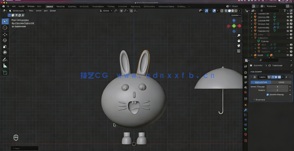 Blender 3D角色视觉插画设计完整制作流程视频教程(图2) Blender 3D角色视觉插画设计完整制作流程视频教程(图2)