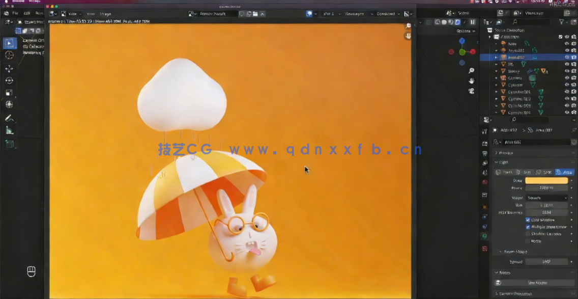 Blender 3D角色视觉插画设计完整制作流程视频教程(图6) Blender 3D角色视觉插画设计完整制作流程视频教程(图6)