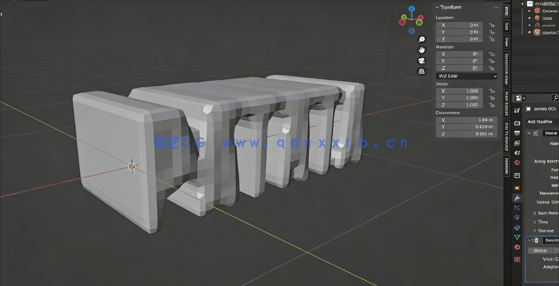 Blender动态文字排版动画制作视频教程(图3) Blender动态文字排版动画制作视频教程(图3)