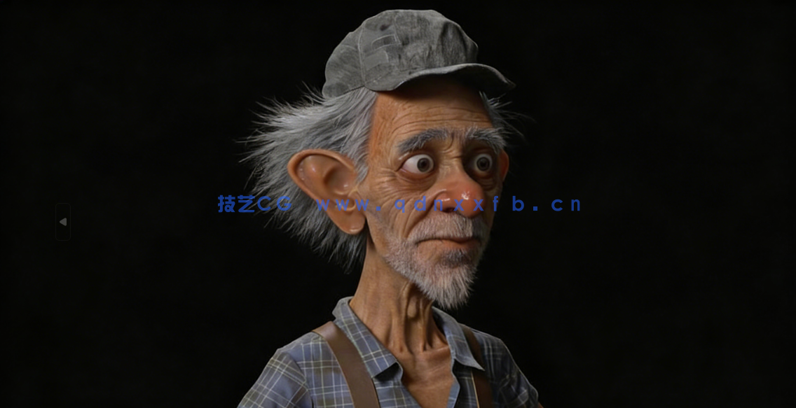 Blender超逼真老人角色雕刻建模完整制作流程视频教程(图2) Blender超逼真老人角色雕刻建模完整制作流程视频教程(图2)