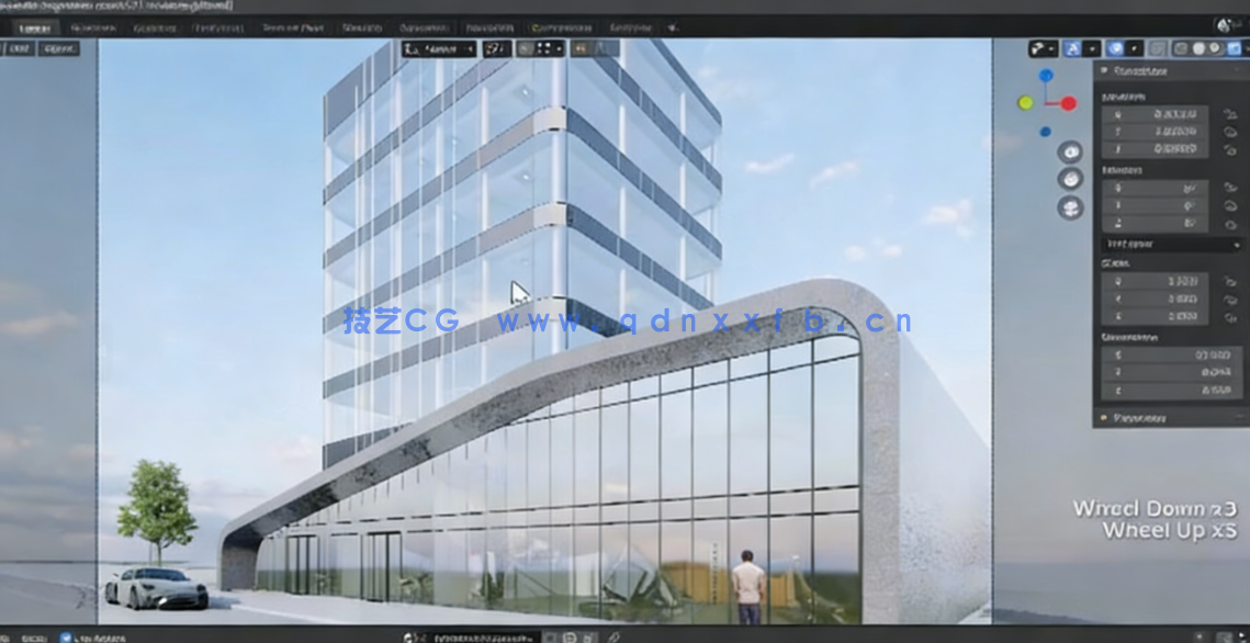 Blender建筑设计工作流程大师级指南视频教程(图5) Blender建筑设计工作流程大师级指南视频教程(图5)
